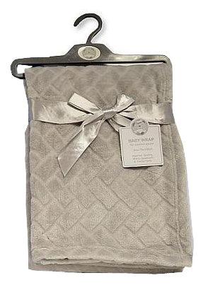 Snuggle Baby Embossed Jacquard Flannel Wrap-Grey