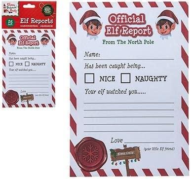 Official Elf Report - Pack Of 25 - Novelty - SnugDem Boogums