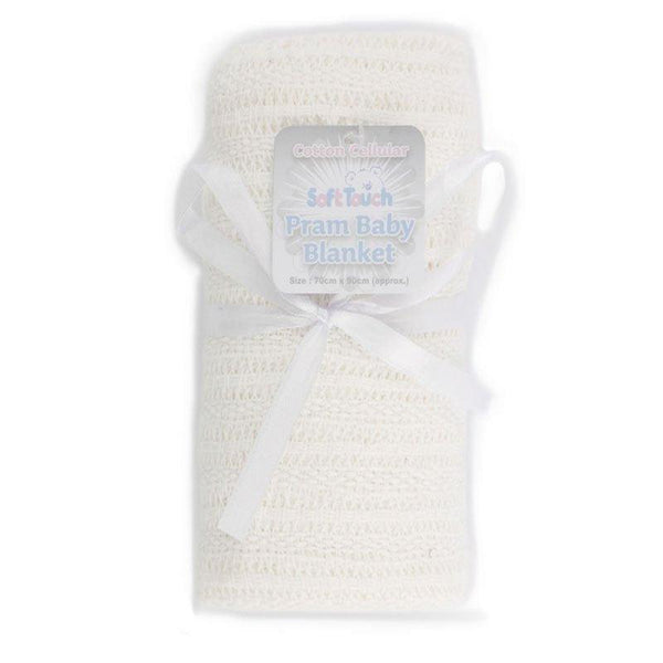 WHITE CELLULAR COTTON BABY BLANKET (BULK PACK) - instige.myshopify.com