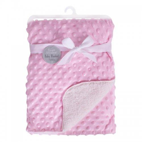 PINK BUBBLE MINK SHERPA BABY BLANKET - instige.myshopify.com