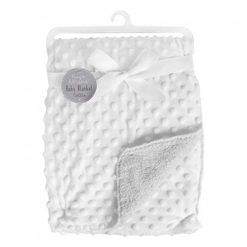 WHITE BUBBLE MINK SHERPA BABY BLANKET - instige.myshopify.com