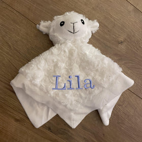 Personalised white sheep comforter