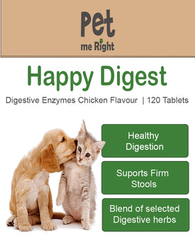 Easy Digest - Digestive Enzymes for Pets 120 Tablets - Pet me Right
