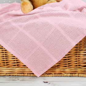 Baby Cellular Blanket - Pink