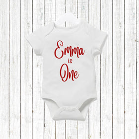 Personalised Age announcement Baby Vest