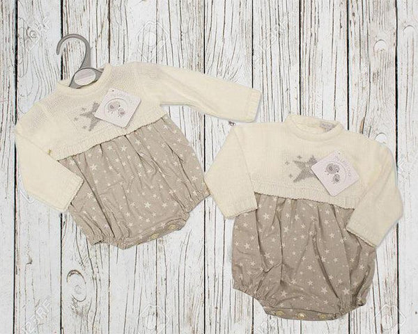 Knitted/Woven Baby 2 pcs Set - Stars (NB-9m) 