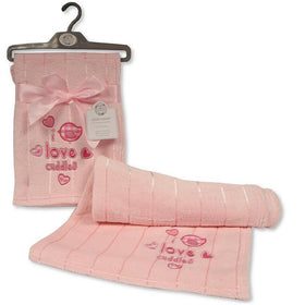 I Love Cuddles Baby Wrap – Pink