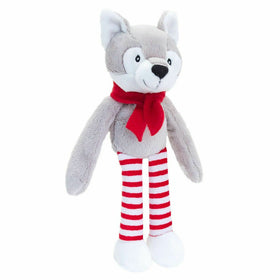 Christmas Dangly Cuddly Soft Wolf 12cm