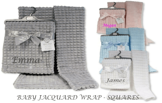 Baby Jacquard Wrap - Square pattern 75 x 100 - SnugDem Boogums