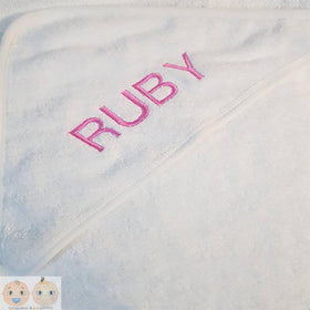 Personalised White Hooded Wrap Towel