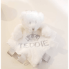 Personalised bear Comforter with ribbon tags - White - instige.myshopify.com