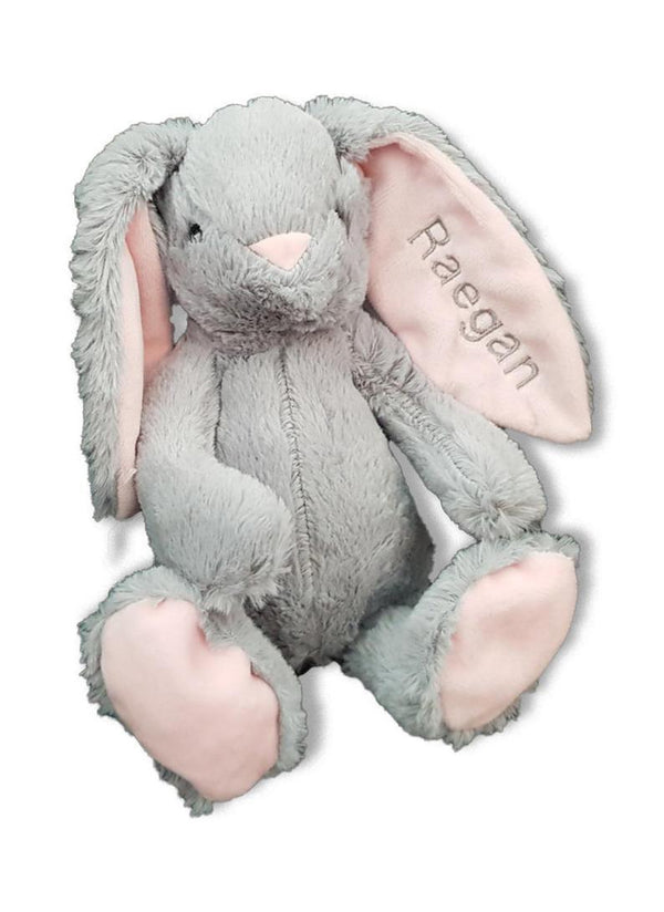 Personalised Plush Grey Bunny Rabbit - SnugDem Boogums