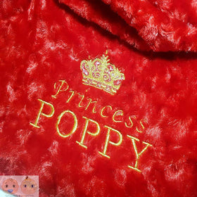 Personalised Luxurious Red Rose Swirl Fleece Blanket