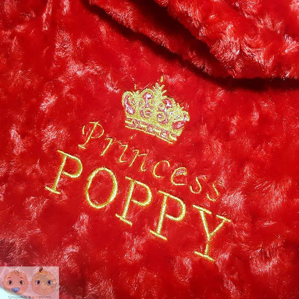 Personalised Luxurious Red Rose Swirl Fleece Blanket - SnugDem Boogums