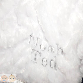 Rose Fur Baby Fleece Blanket - White
