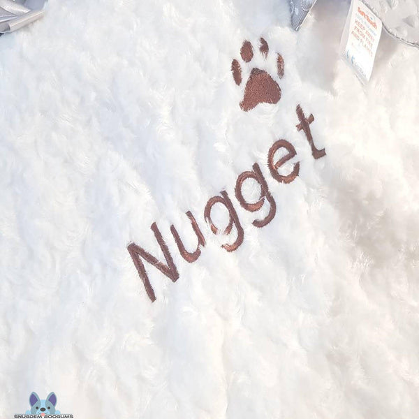 Personalised Pet Blanket - White -SNugdem Boogums