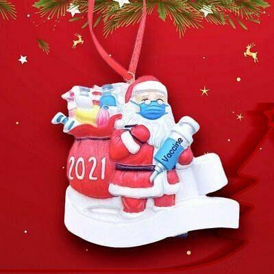 Santa Claus With Mask and vaccine During Pandemic Funny Pendant  2021-keel Toy