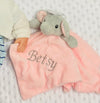 Personalised elephant comforter - Pink - SnugDem Boogums