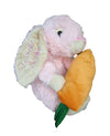 Personalised Rabbit, Pink plushie with Carrot, - SnugDem Boogums