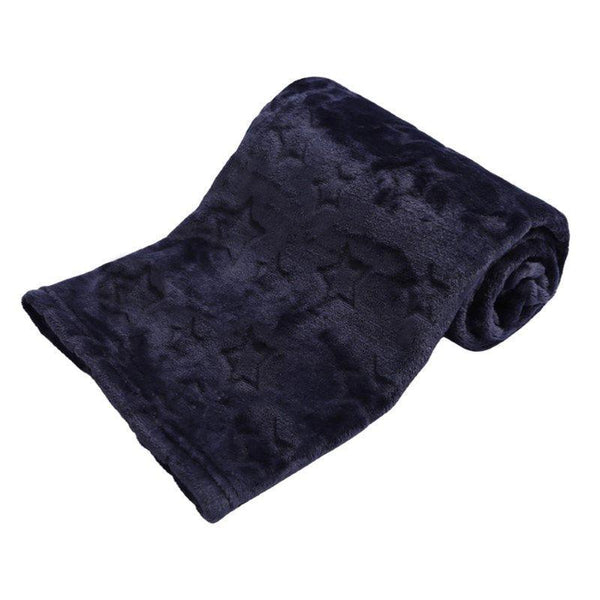 Star Embossed flannel Wrap - Navy Blue - SnugDem Boogums