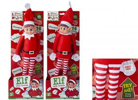 Talking Naughty Elf Doll with Sound, Elf Behaving Badly, Christmas -Keel Toy